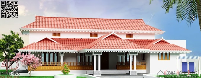 kerala traditional home design Elevation and floor details