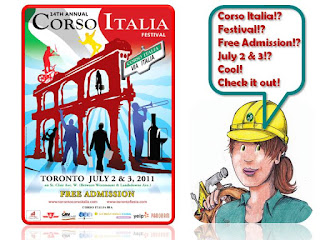 Collage: WoBinna Toronto Corso Italia Festival, July 2 - 3, 2011
