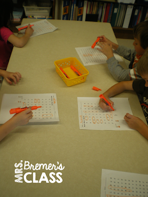 Sight word activities for literacy centers in Kindergarten