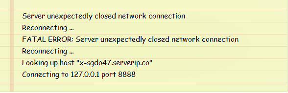 Connection unexpectedly closed