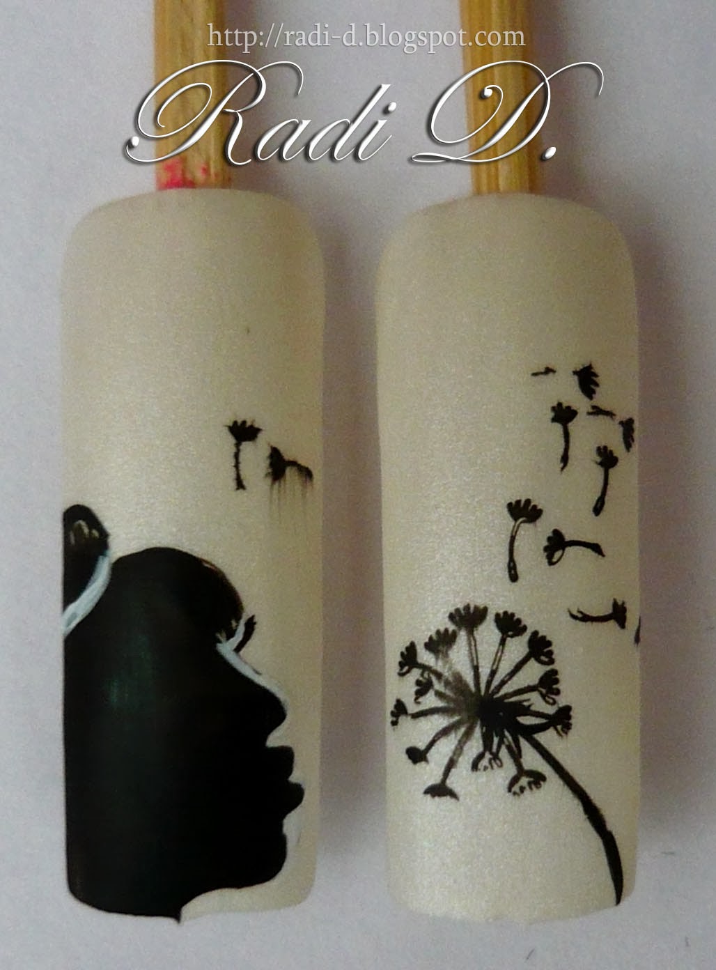 It`s all about nails: Step by Step A Girl with A Dandelion