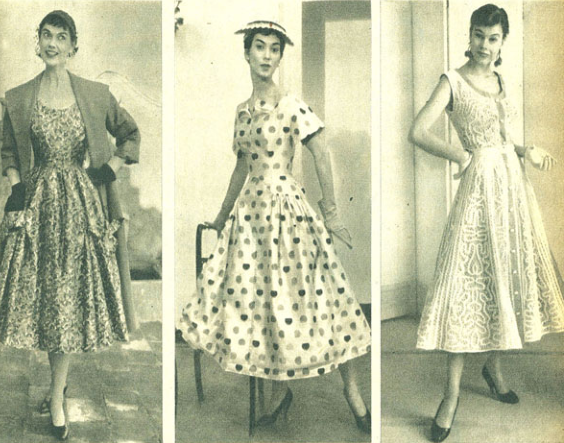 vestidos dos anos 50