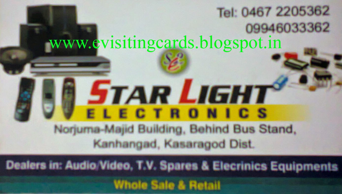 Visiting Card Directory Electronics Shop in Kanhangad