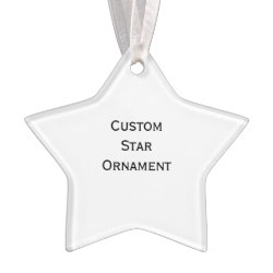 Custom Star Photo Acrylic Christmas Ornament