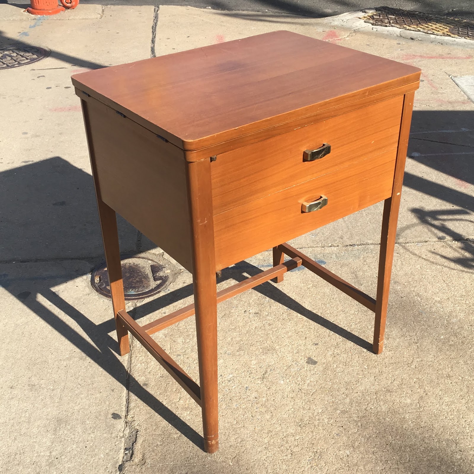 Uhuru Furniture & Collectibles: White Sewing Machine Company Cabinet - $95