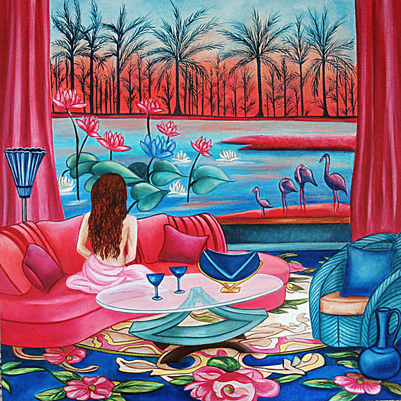 A View of Rousseau, Interiors Painting Inspired by Henri Rousseau by k