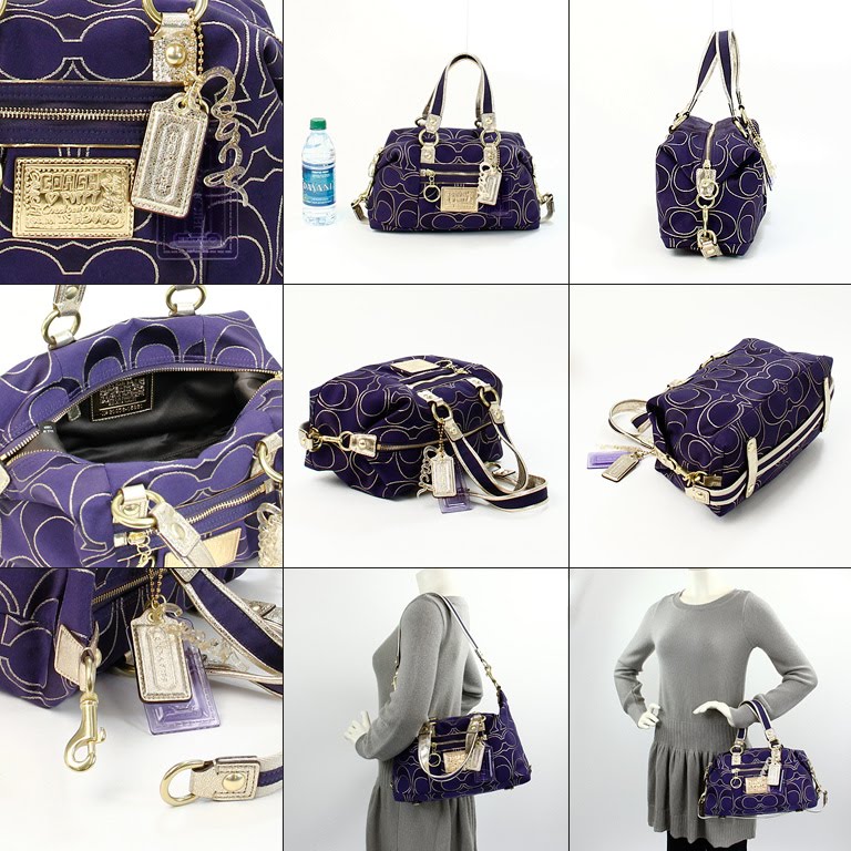 JuZ4U ShOpPE: Coach Poppy Signature Sateen Lurex Luxey Satchel