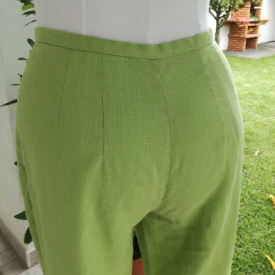 Couture et Tricot: Lime-green linen pant suit: the pants (remake from ...