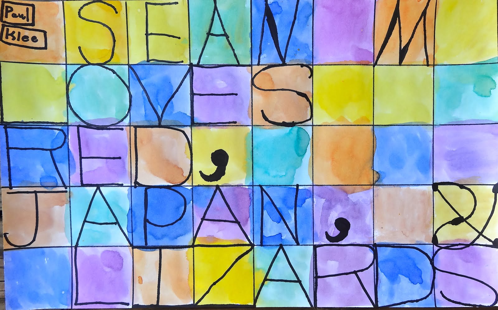 RL Arts Paul Klee Letter Painting