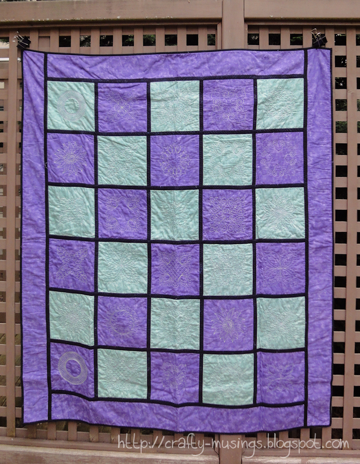 Crafty Musings Reversible Embroidered Quilt