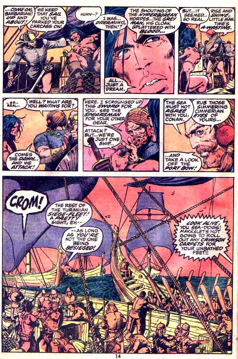 Conan the Barbarian v1 #17 marvel comic book page art by Barry Windsor Smith