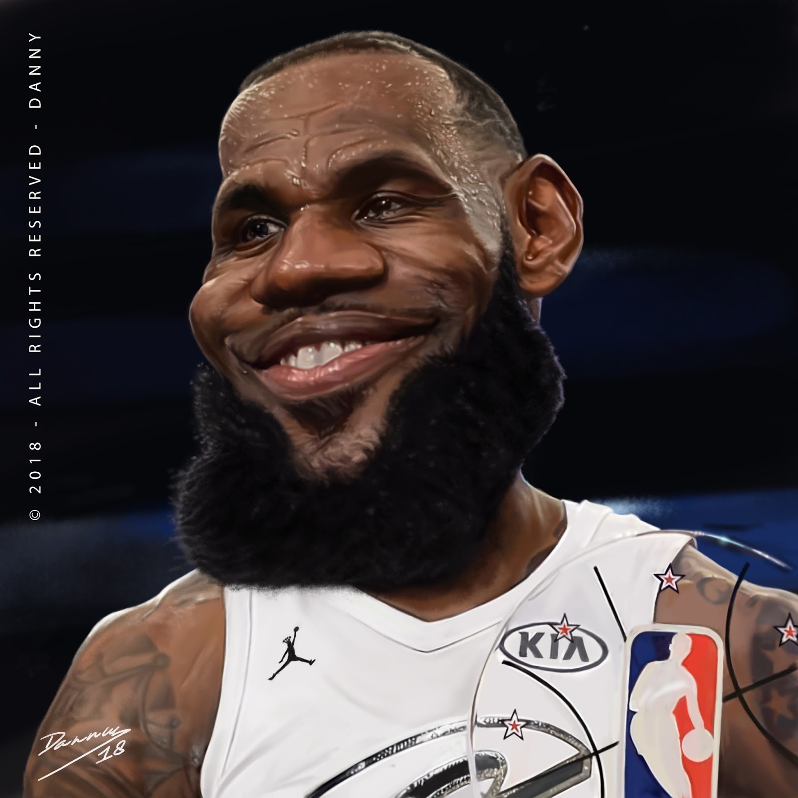 Danny's Illustrations: Lebron James Caricature