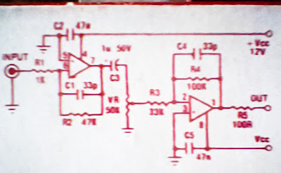 Master mixer circuit with one potentiometer