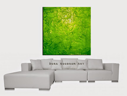 Abstract Painting "Lime" by Dora Woodrum