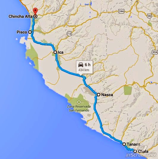 La Calera - Nueva York en automóvil: Itinerario 1 Chile y Perú