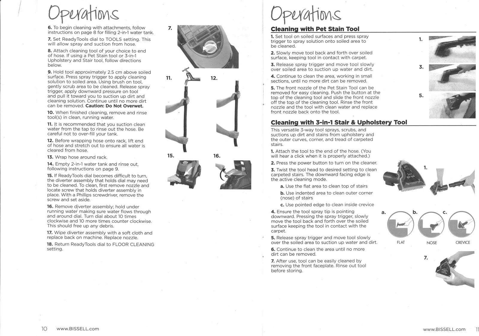 Bissell Advanced Proheat Pet Instruction Manual