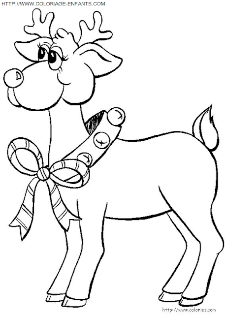 Dibujo para colorear de de un reno
