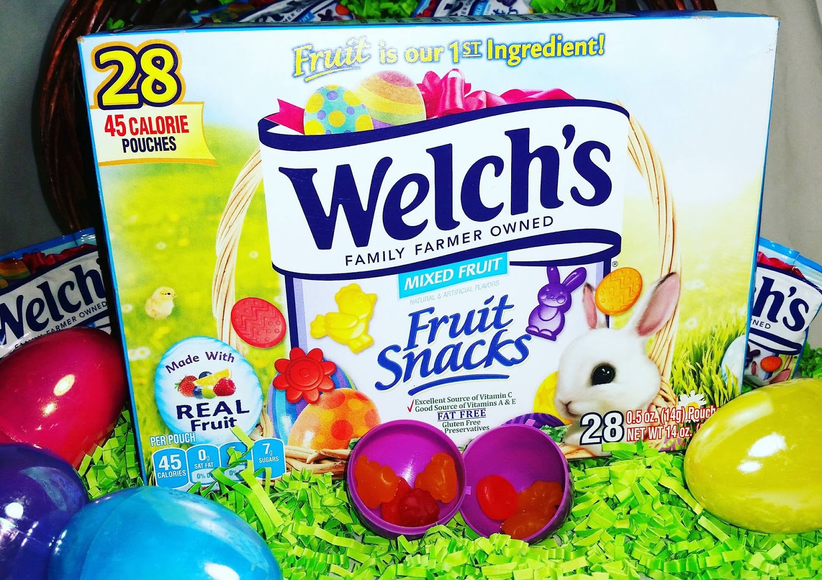 Welch's® Fruit Snacks Easter Mixed Fruit Fun Size Pouches Wrapped Up N U