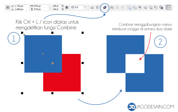 Mengenail Fungsi Tehnik Shaping Pada Coreldraw - Weild dan Combine