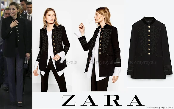 Queen Letizia wore a Zara Military Jacket