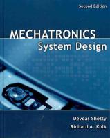 Libros de Mecatrónica 19 Mechatronics System Design - Devdas Shetty 2da Ed
