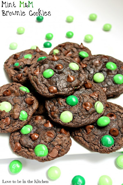 Mint MM Brownie Cookies main e1456889401253