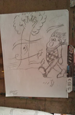 Graphite pencil cartoon drawn by Gloria Poole / Gloria in Atlanta GA. 1995 Graphite pencil cartoon drawn by Gloria Poole / Gloria in Atlanta GA. 1995