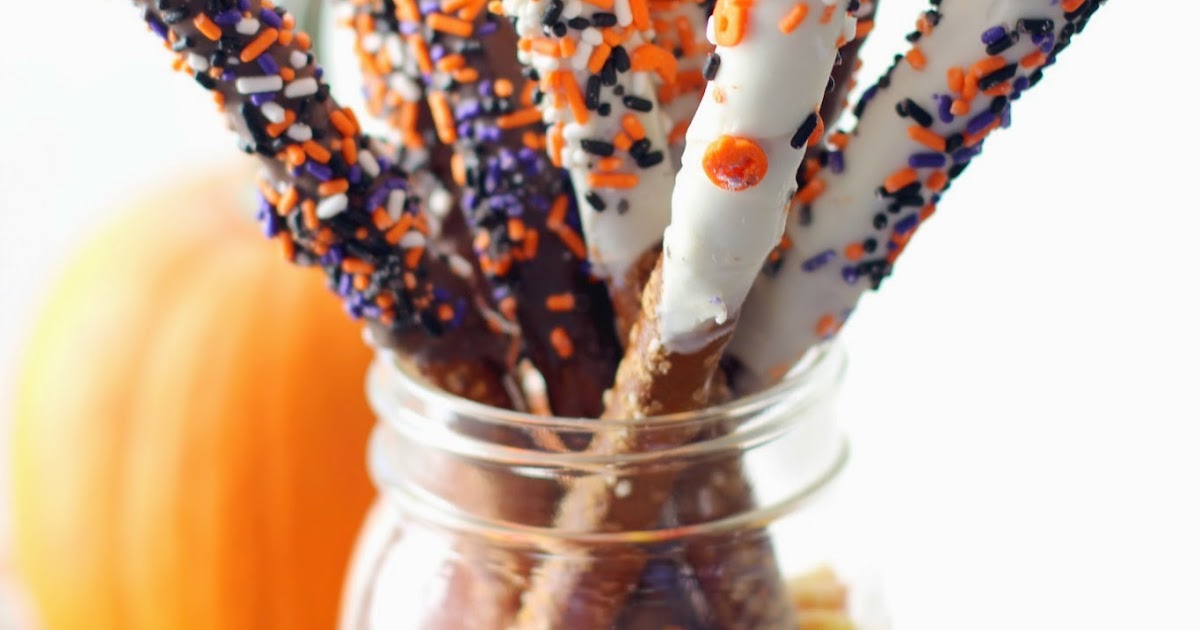 Halloween Chocolate Covered Pretzels Served Up With Love