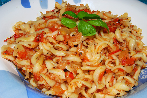 Massa com Soja e Tomate Massa com Soja e Tomate