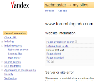Cara Daftar Blog ke Yandex - Search Engine Tepopuler Rusia