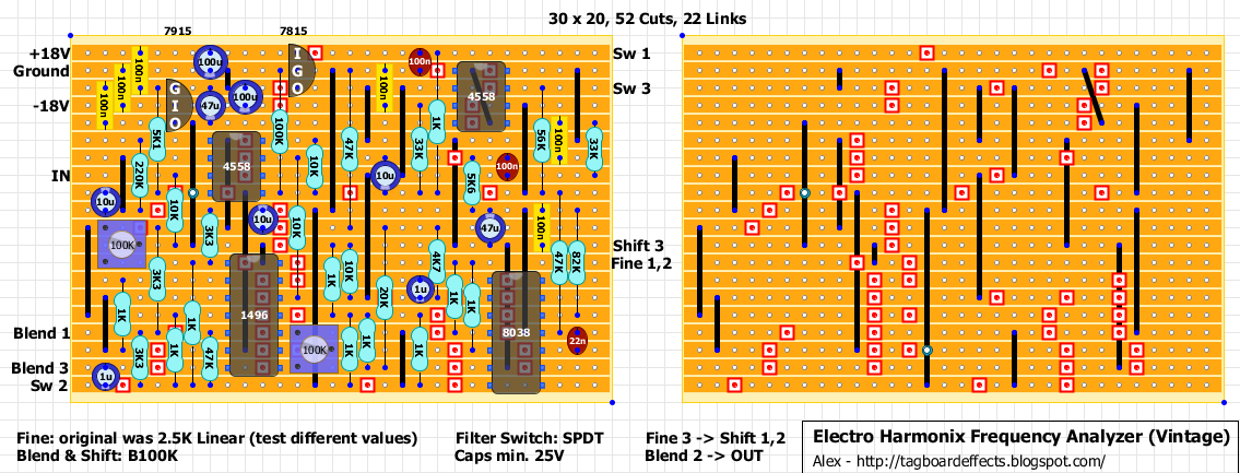 Guitar FX Layouts: Electro Harmonix Frequency Analyzer