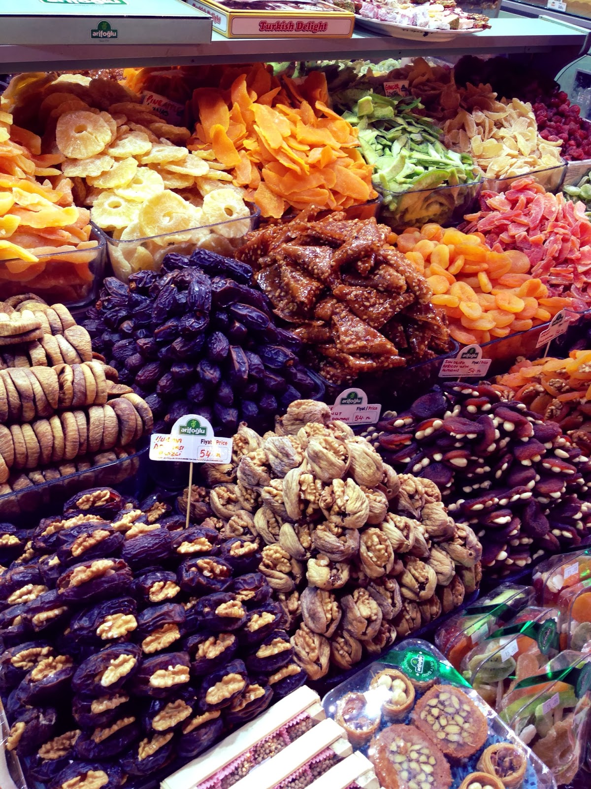 Istanbul - Dried fruit and nuts at the Spice Bazaar