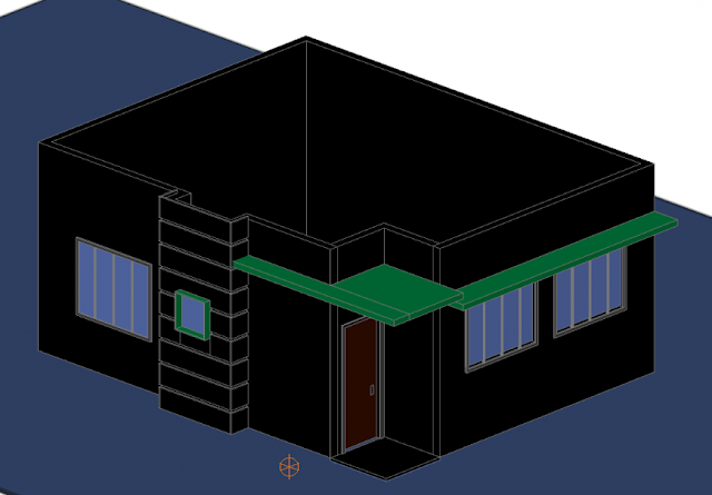 3D HOUSE MODEL DESIGN IN DWG FILE