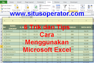 6 Trik dan Tips Cara Menggunakan Microsoft Excel 2010