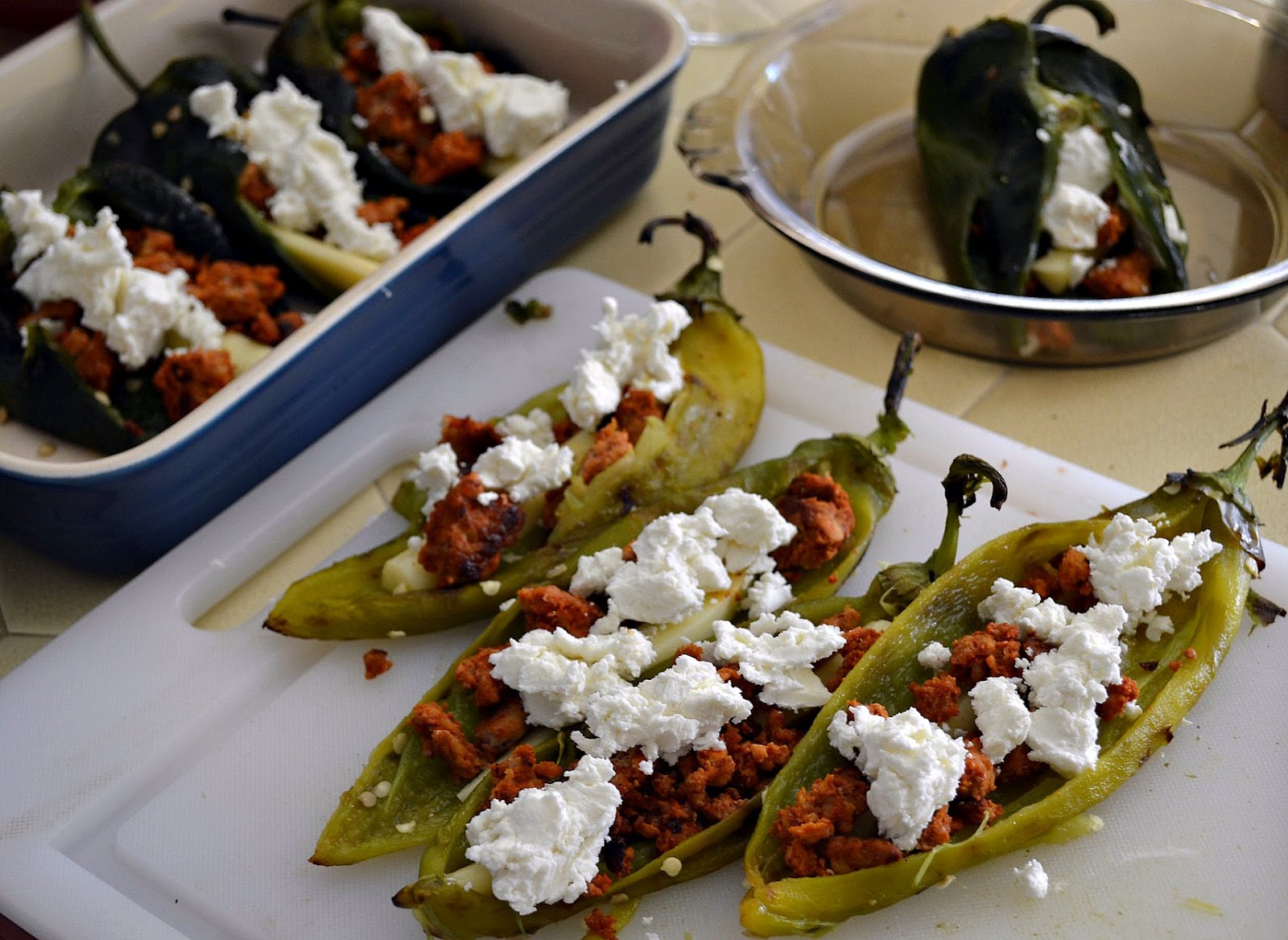The Foodie Couple: Roasted Chorizo Chile Relleno