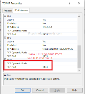 sql server configuration manager TCP IP