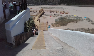 Acesso íngreme Praia Fluvial Odeceixe Acesso íngreme Praia Fluvial Odeceixe