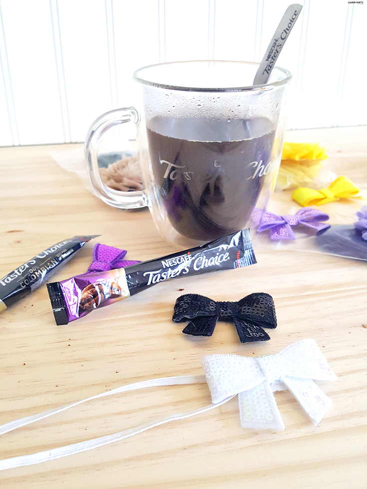 Craft headbands and drink coffee! Find out more how you can do both quickly and easily... #CraftEachDay #TastersChoiceChallenge