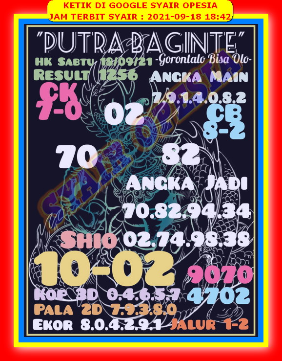 Syair Togel Hk 18 September 2021 Forum Syair Asiktoto Syair Togel Hk 18 September 2021 Forum Syair Asiktoto