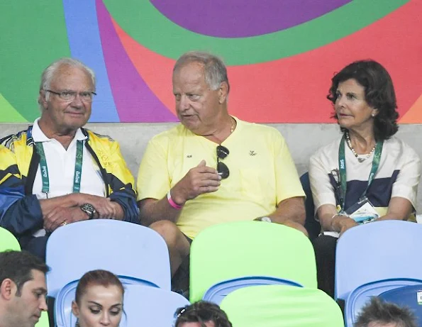 King Carl Gustaf and his wife Queen Silvia arrived in Rio de Janeiro  for the 2016 Summer Olympics. Princess Madeleine