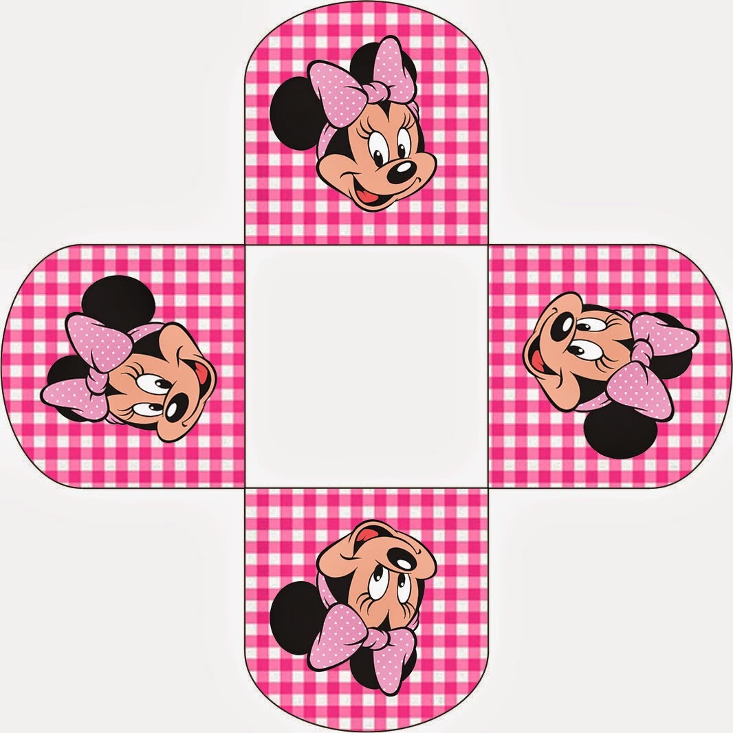 Minnie Pink Squares Free Party Printables and Boxes. - Oh My Fiesta! in  english