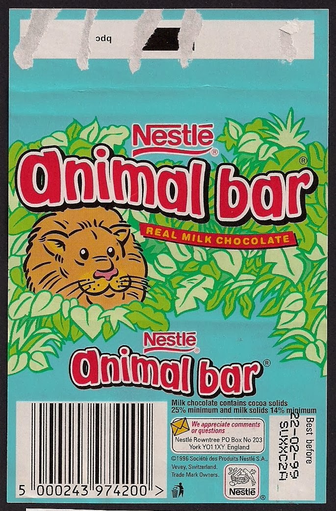 Nestlé Chocolate Wrappers! Animal Bar (mini)