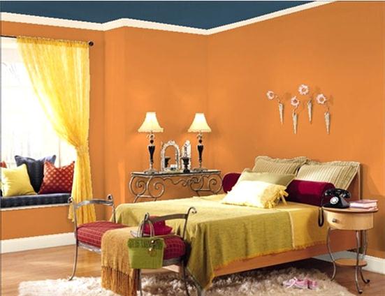Dormitorios con paredes naranjas - Ideas para decorar dormitorios