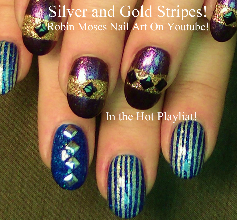 Nail Art by Robin Moses BI POLAR GIRLS NAILS! Watercolor Flower Nail