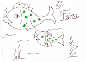 desenho peixes para pintar