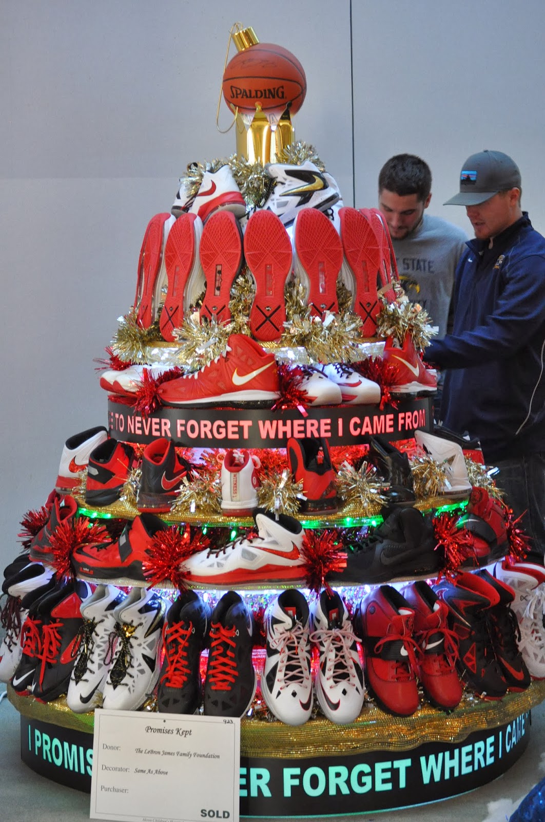 Kent State Baseball Volunteering at the Holiday Tree Festival