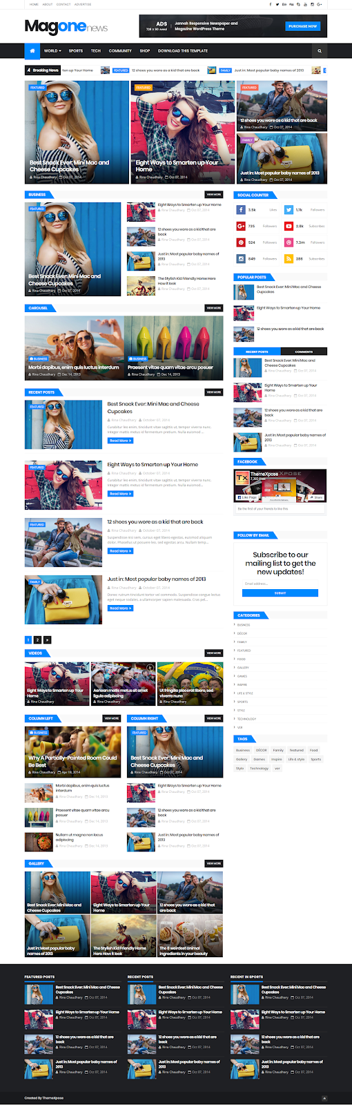 Magone Free Blogger Theme Download