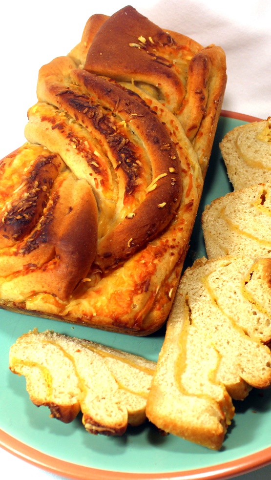 52 Ways to Cook Cheddar Cheese Mustard Swirl Honey Wheat Bread BREAD