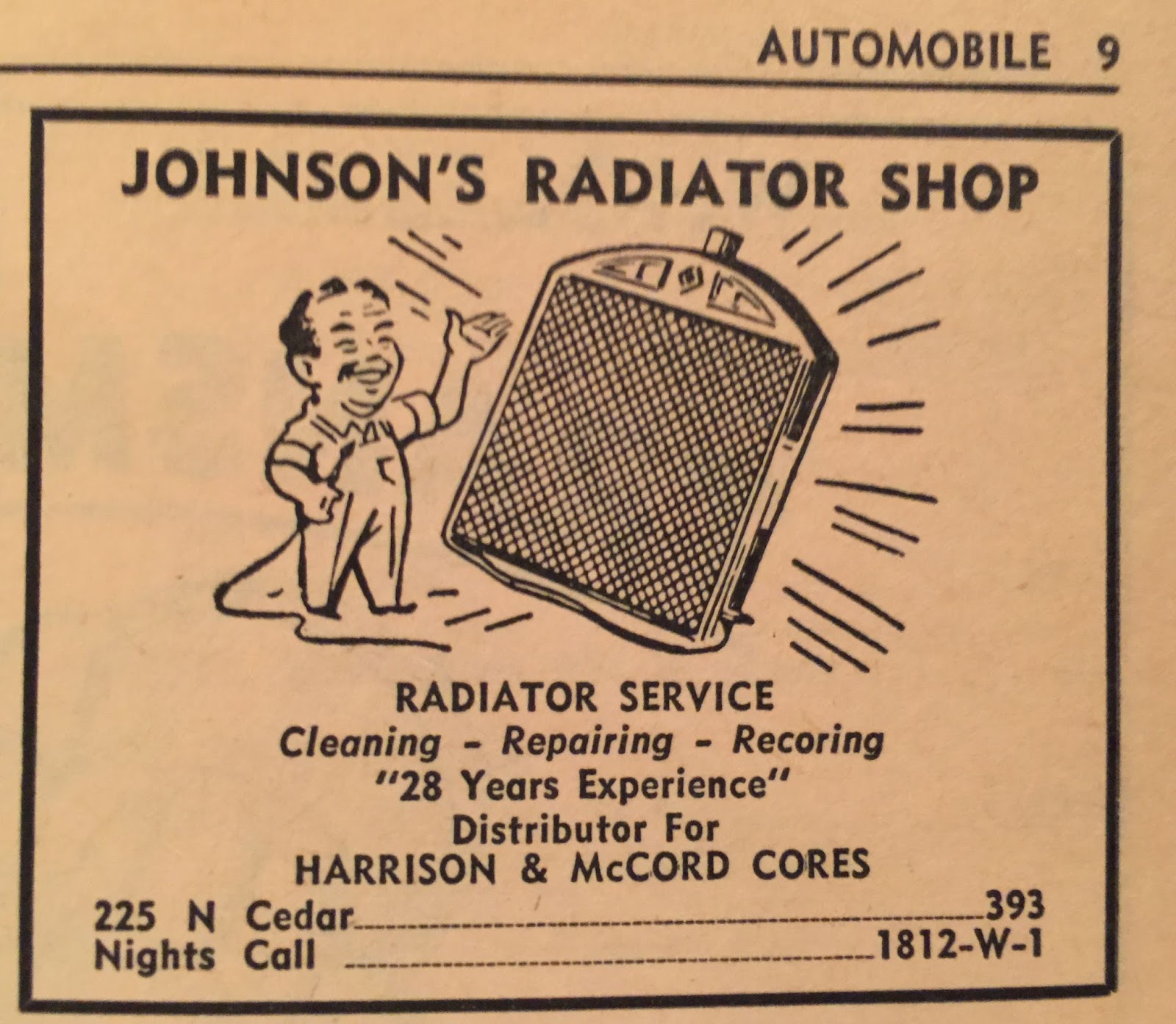 the sphinx A Look At the Nevada, MO Phone Book "Classifieds" (1957)