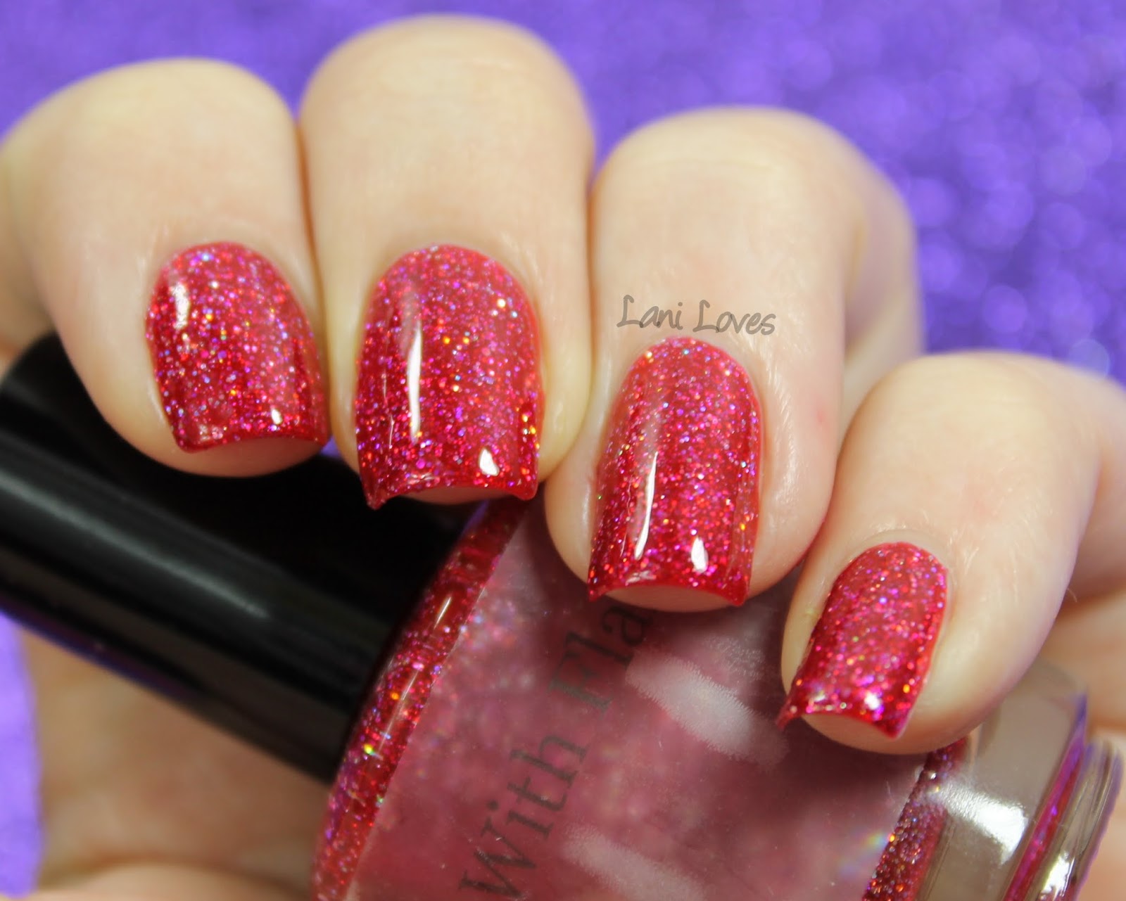 L'Oreal Lifetime Love + Pahlish Pianos Filled With Flames swatch